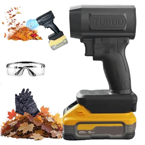 Storm Industries Jet Blower 2.0, 2025 Upgrade Electric Cordless Jet Blower Car Dryer, 130,000 RPM 200 Mph, Portable Handheld Turbo Leaf Blower for Car, Patio, Snow, Blowing Leaves (for Dewalt)