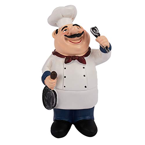 CTRLZS Retro Chef Model Ornaments Resin Crafts Mini Chef Figurines Home Kitchen Restaurant Bar Coffee Decor-A