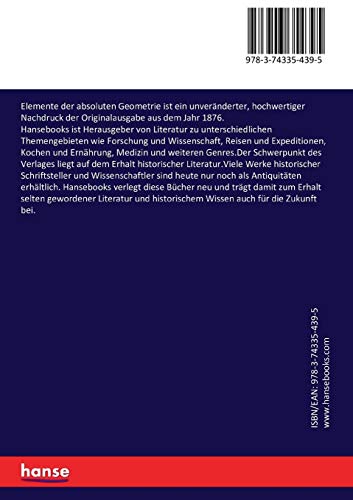 Elemente der absoluten Geometrie