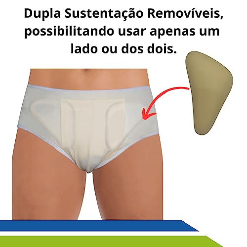 Cueca para Hérnia Inguinal com Dupla Sustentação Removível - Cód. DL261 - Dilepé (GG)