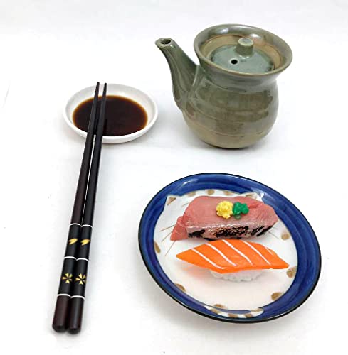 Japanbargain 4507, Bamboo Chopsticks Reusable Japanese Chinese Korean Wood Chop Sticks Hair Sticks 5 Pair Gift Boxed Set Dishwasher Safe, 9 Inch (Gold-Cherryblossom) #TOP2