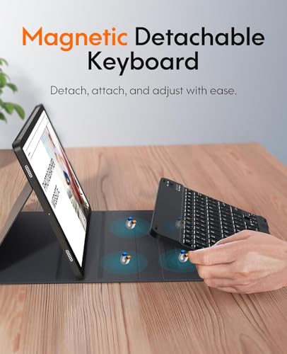 Image of typecase Keyboard Case for Samsung Galaxy Tab A11+ / A11 Plus 2025 (11 Inch) & A9+ / A9 Plus 2023 (11 inch) with 7-Color Backlit,Multi Viewing Angle,Wireless Detachable Folio KB Cover with S Pen Holder