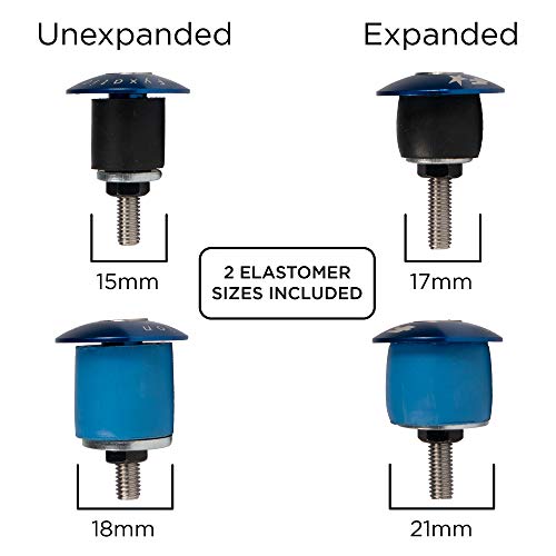 Fyxation Snug Bar End Plug, Blue Anodized #TOP3