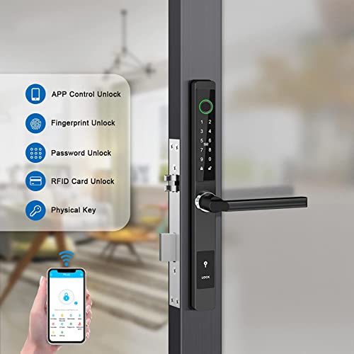 Verrouillage automatique sans clé pour porte avec empreinte digitale et code d'accès