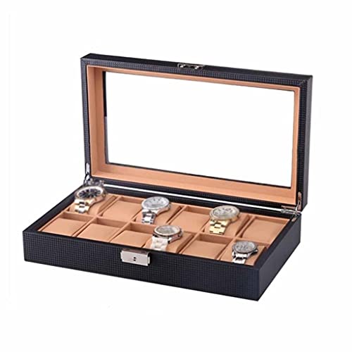 Boîte à montre cadeau idéal pour homme et femme boîte bijoux en cuir noir