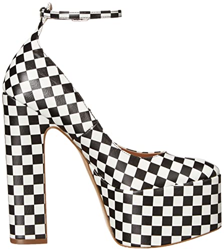 Steve Madden Women's Skyrise Pump, Black/White, 6 #TOP5
