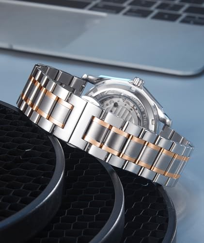 Image of BINLUN Stainless Steel Watch Bands 12mm-24mm Universal Metal Replacement Watch Straps SmartWatch Bracelets Links Straight & Curved Ends Men Women 6 Colors