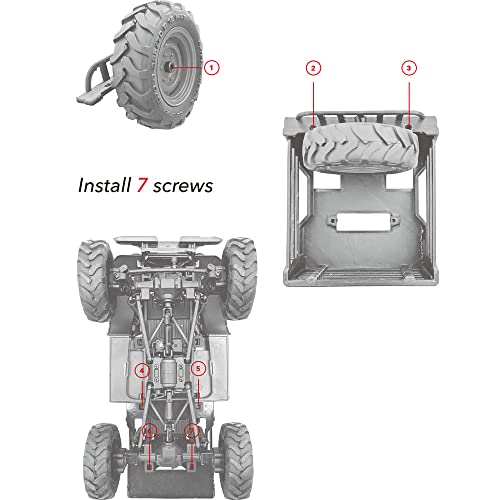 Truck Bed Upgrade Parts （NO Truck Included） for FMS FCX24 Power Wagon RC Crawler (Grey)