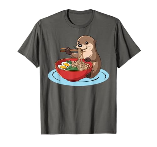 Nutria Ramen Fideos Lindo Kawaii Comida Japonesa Animal Camiseta