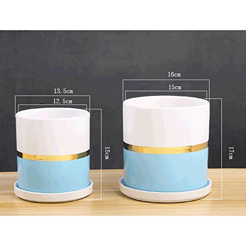 Macetas de cerámica para suculentas pequeñas con drenaje estilo creativo mini 3