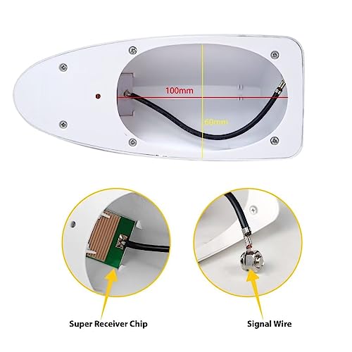 Housse d'antenne de toit en forme d'aileron de requin Hyundai Sonata argent cache - 7
