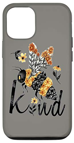 Iphone 12/12 Pro Cool Bee Kind Case Flower Funny Bumble Bee Women Girls Case #TOP8