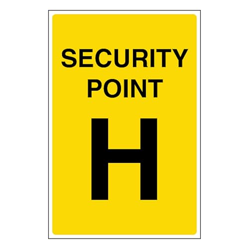Point de sécurité V 400 x 600 mm panneau aluminium composite signalisation