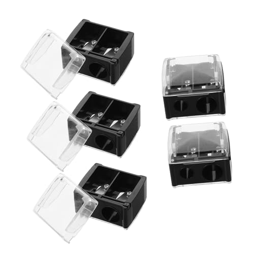 VICASKY 5pcs Dual Eyebrow Eyeliner Pencil Sharpener Portable Handheld Makeup Tool for Precise Shaping Lightweight Design for Home Travel and Office Use