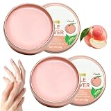2 Stück 20g Nagelhaut Creme Repariert Trockene Und Gerissene, Nagelhautcreme, Cuticle Care Balm Für Nagelbegeisterte Für Nägel Und Nagelhaut, Unisex(Pfirsichduft)