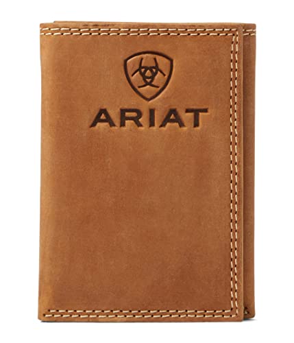 ARIAT Trifold Wallet Emboss Shield & Script Medium Brown One Size4