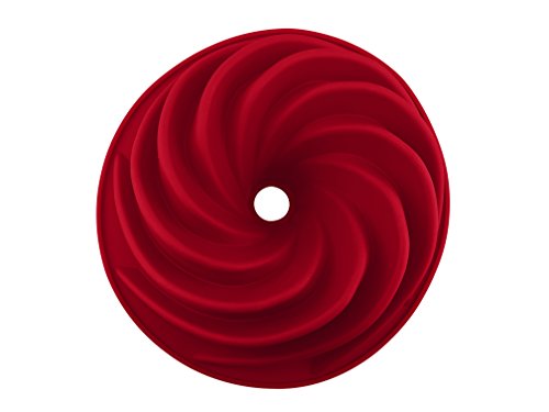 More Cuisine Essentials, 3 Day March Sale, Eco-Friendly - Non-Stick- Silicone Bundt Pan. Commercial Grade Silicone Cake Pan; Burgundy #TOP3