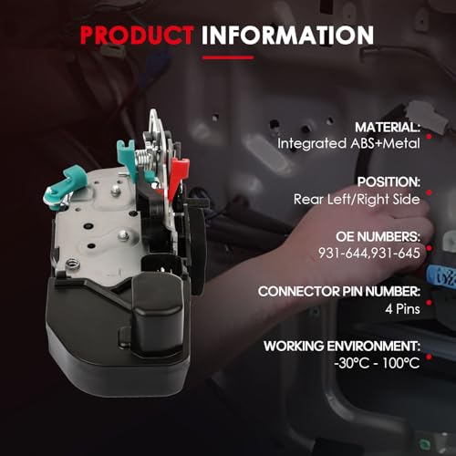 Image of CCIYU Door Lock Actuator Rear Left /Right for Dodge /Ram 1500 /2500 /3500 03-10