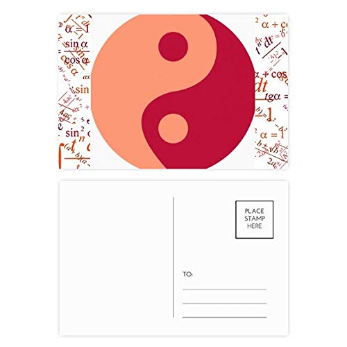 Jeu de cartes postales Taiji Yin-yang multicolores | Lot de 20 Merci