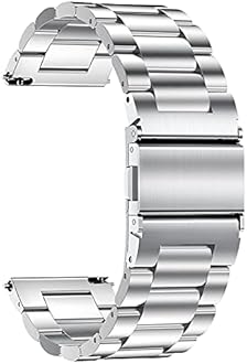 TStrap Metal Watch Strap - Quick Release Watch Bands for Men Women - Brushed Solid Stainless Steel Smart Watch Bracelet - Ladies Replacement Band Clasp Buckle - 16mm 18mm 20mm 22mm
