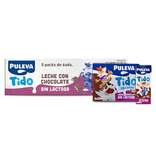 Bebidas lácteas | Puleva Batido Chocolate Sin Lactosa 5 Packs De 6 X 200ml