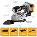 Cordless Detail Sander: DEKOPRO 20V Mouse Sander with Dust Collector, 13000RPM with 15 Sandpapers, Battery and Charger Included, Ideal for Sanding Machine in Tight Spaces and Home Decoration Projects
