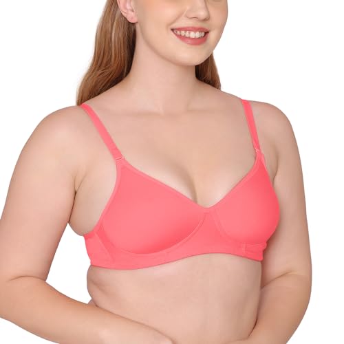 Image of Tweens - Medium Padded Cotton Rich Bra - Full Coverage, Seamless, Multiway Straps, Wirefree Everyday T-Shirt Bra (Pack of 2)