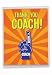 Thank You Coach From All of Us - Big Thank You Card with Envelope (Large 8.5 x 11 Inch) - Sports Team Appreciation Greeting Card for Teacher, Mentor - Colorful Stationery Notecard J5786TYG-US