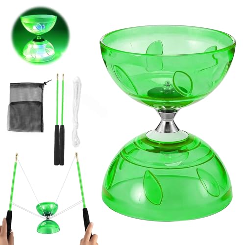 Diabolo avec roulement à billes triple et LED lumineuse clignotante pour enfants