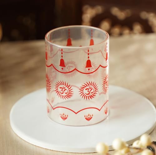 Image of Classyo Borosilicate Glass Cover Only Without Diya (3 in x 4 in (Design))