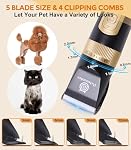 Petsaunter Clippers pour chien pour grooming, 4-Speed & LCD, Trimmer électrique à faible bruit pour le grooming, TypeC Pantoufles pour Chien rechargeables, Super silencieux pour Chiens & Animaux avec des manteaux épais ou lourds(C95)
