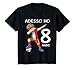 Bambino 8 Compleanno Bambini & Calcio Italia - Regalo Di 8 Anni Maglietta