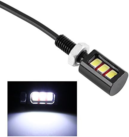 Keenso License Plate Bolt Light, Universal Motorcycle Tag Light Led License Plate Lights for Car Truck ATV Motorcycle Bike SUV RV (White)