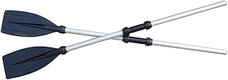 Kayak Paddle Oar Lightweight Aluminum Alloy Adjustable Portable Detachable Paddles Oars for Inflatable Boat Kayak Rafting Canoe Telescopic Sea Sense Paddle Hydro-Force Rapid Floating Two Piece