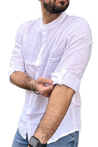 CAMICIE & dintorni Camicia Puro Lino Coreana TG