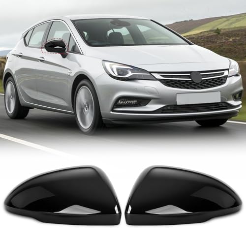 1 Par Capuchon de Rétroviseur Remplacement pour Opel Insignia B/Astra K, Coque Retroviseur Exterieur De Voiture Couvercle Capuchon de Retroviseurs (Noir)