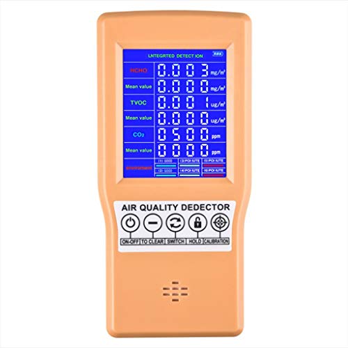 Luftqualitätsmonitor Intelligente Handheld Luftqualität Messgerät TVOC, HCHO, CO2, LCD Formaldehyde Detector， tragbares digitales Luftanalysegerät