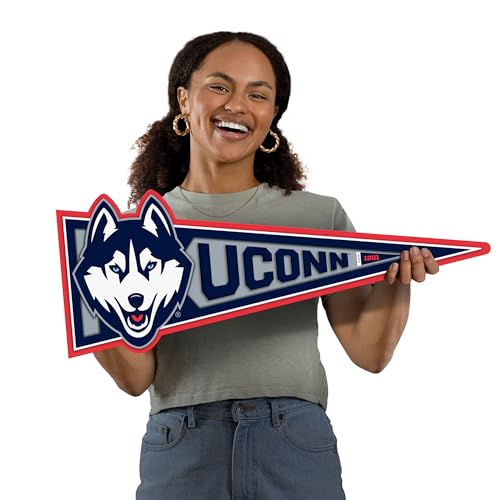 Banderín 3D de Connecticut Huskies: decoración de pared de la NCAA 6