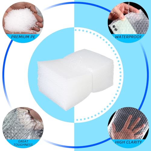 50Pcs Clear Bubble Out Bag Pouches, 8X10 Inch Bubble Pouch Wrap, Double Wall Bubble Cushioning Pouches, Packing Supplies for Storage, Shipping, Moving, Transporting and Packing