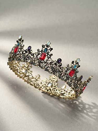 Corona de reina barroca para accesorios de cabello de fiesta 6