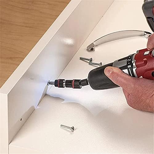 Magnetic Screwdriver Drill Bit Holder Angle Pivoting Bit Tip Holder Drive Guide Extension Adapter with 10Pcs Screwdriver