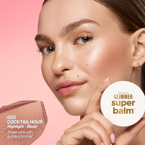 Revlon Glimmer Super Balm, Multi-Use Makeup, 002 Cocktail Hour, 0.06 oz - image 2