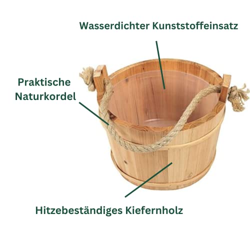 Croll & Denecke Saunakübel aus Holz, diameter 28 cm