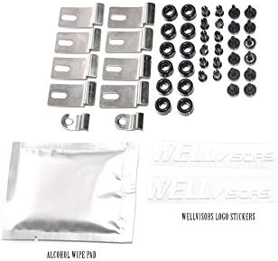 WellVisors Window Visors Wind Deflectors Compatible with Toyota 2013-2018 RAV4 with Chrome Trim Rain Guards 3-847TY014