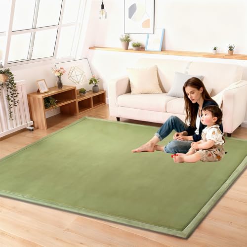 Lrisveana Tappetino per Gattonare 3CM Tappeto da Gioco per Bambini Tappeto di Velluto Corallo Ispessimento per Bambini Coperta strisciante Tappeto Morbido per Bambini Tatami Tappetino