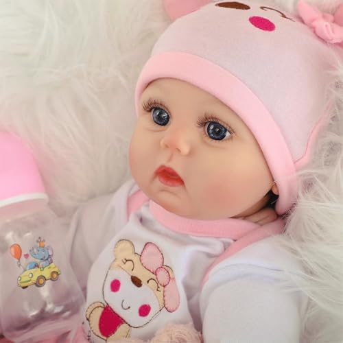 Muñeca Bebé Reborn Silicona 22 pulg Realista Kdudgso miniatura 2