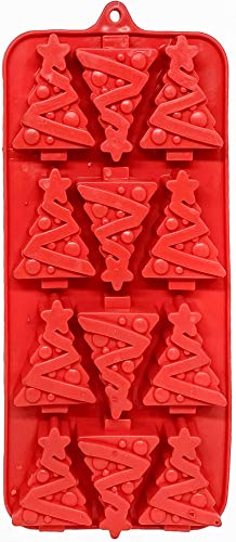 Set de 3 moldes de silicona para cubitos de hielo navideños miniatura 6