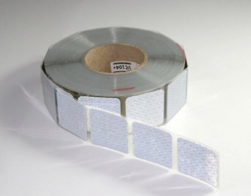 Reflexite Konturmarkierung für Planenaufbauten, segmentiert, weiss, 50 mm breit, 50 m Rolle