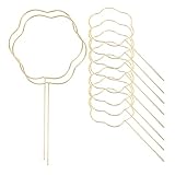 JOINPAYA 10 Piezas Marco de Abanico Chino de Hierro para Manualidades Diy, Abanico Redondo Estilo Antiguo Color Dorado, Accesorios para Decoración de Pasteles y Atuendos Tradicionales