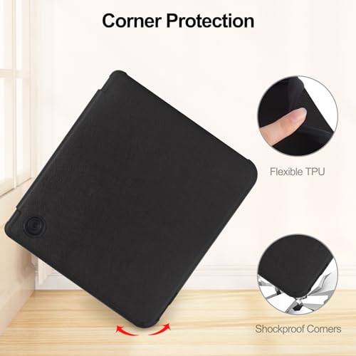Image of ProElite Cover Case for Kobo Libra 7 inch Cover Case, Smart Flip Case Cover for Kobo Libra 7 inch Support Auto Sleep Wake, Black